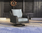Bay Furniture Gallery - Ashley Furniture - Elite Park Outdoor - Bench with Cushion / Gray - P518-600